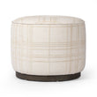 Sinclair Round Ottoman in Sheffield Ivory