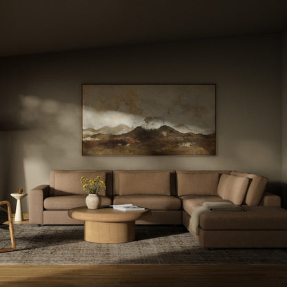 Bloor 4-Piece Sectional W/ Ottoman in Savoy Ochre