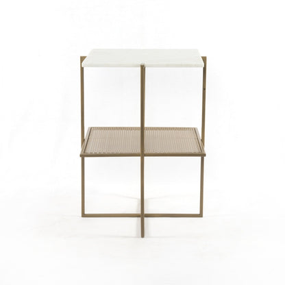 Olivia Nightstand in Antique Brass