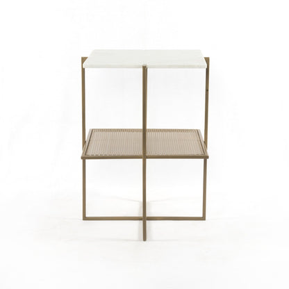 Olivia Nightstand in Antique Brass