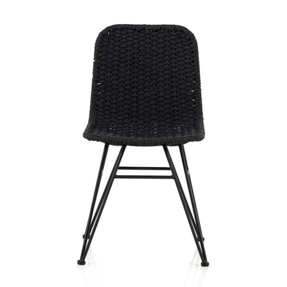 Dema Outdoor Dining Chair in Thick Dark Grey Rope