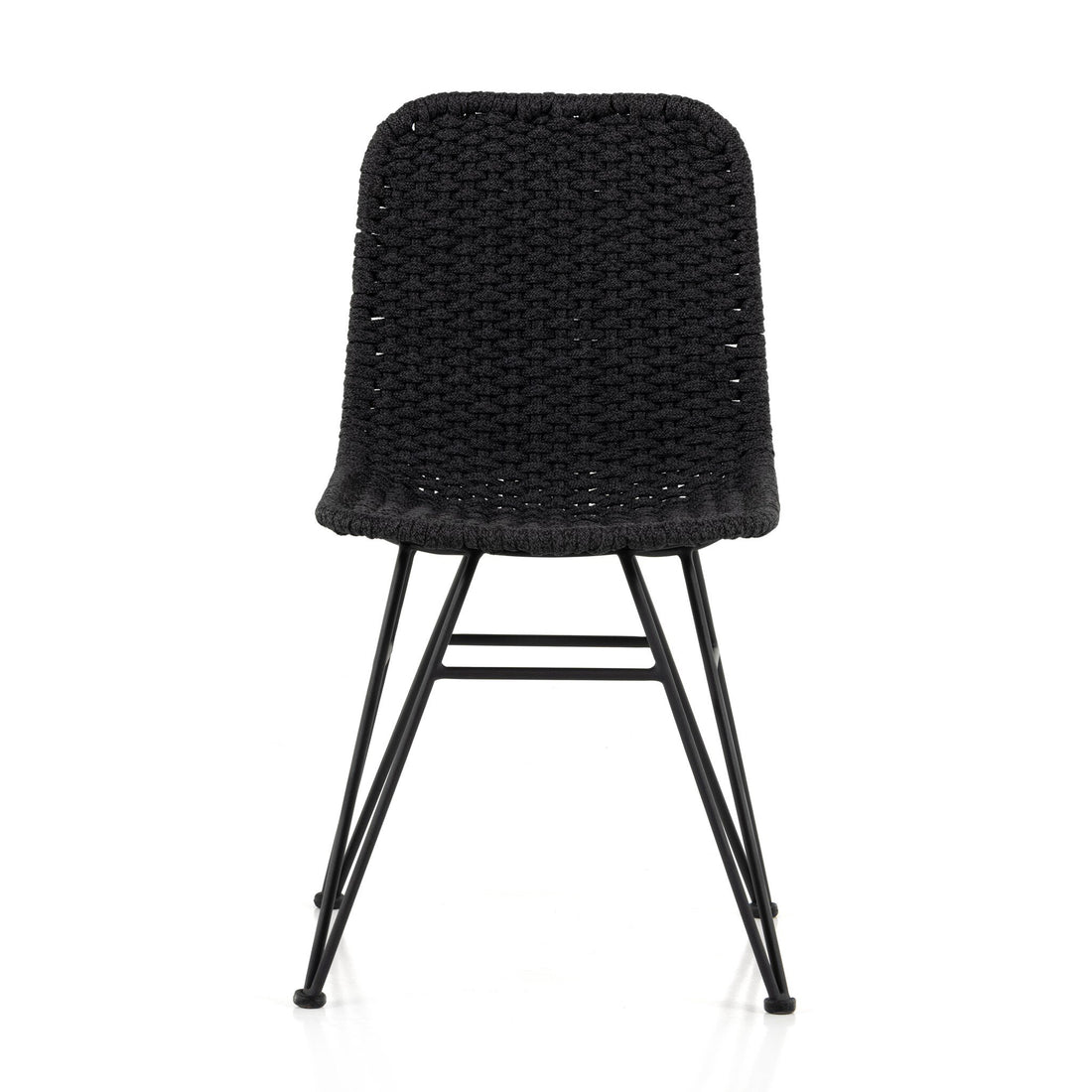 Dema Outdoor Dining Chair in Thick Dark Grey Rope