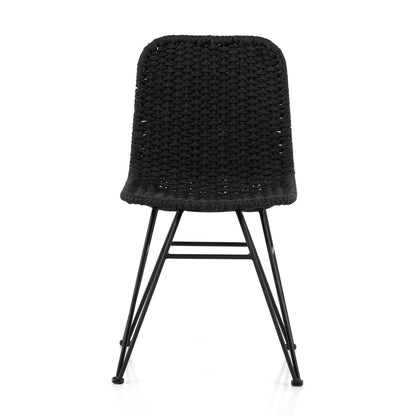 Dema Outdoor Dining Chair in Thick Dark Grey Rope
