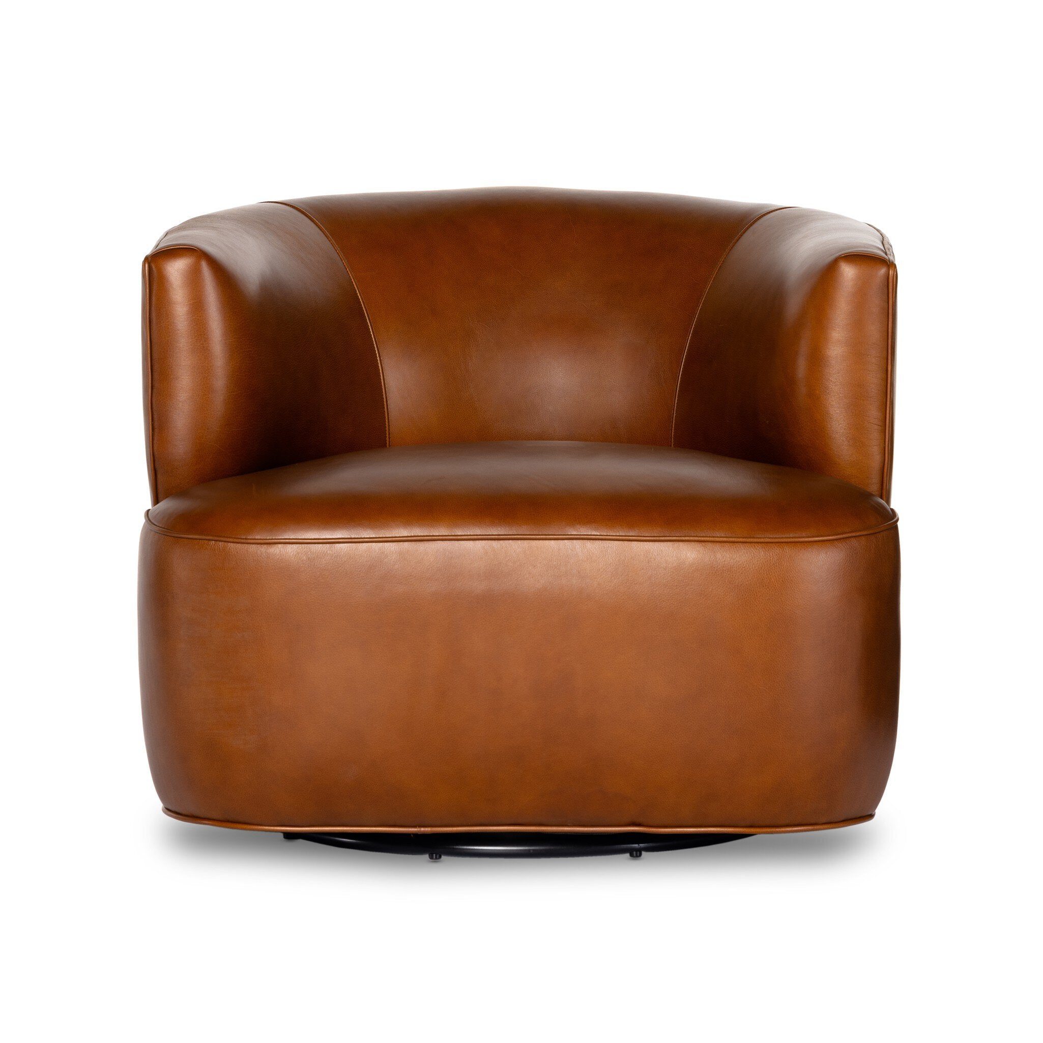 Mila Swivel Chair in Riviera Cognac