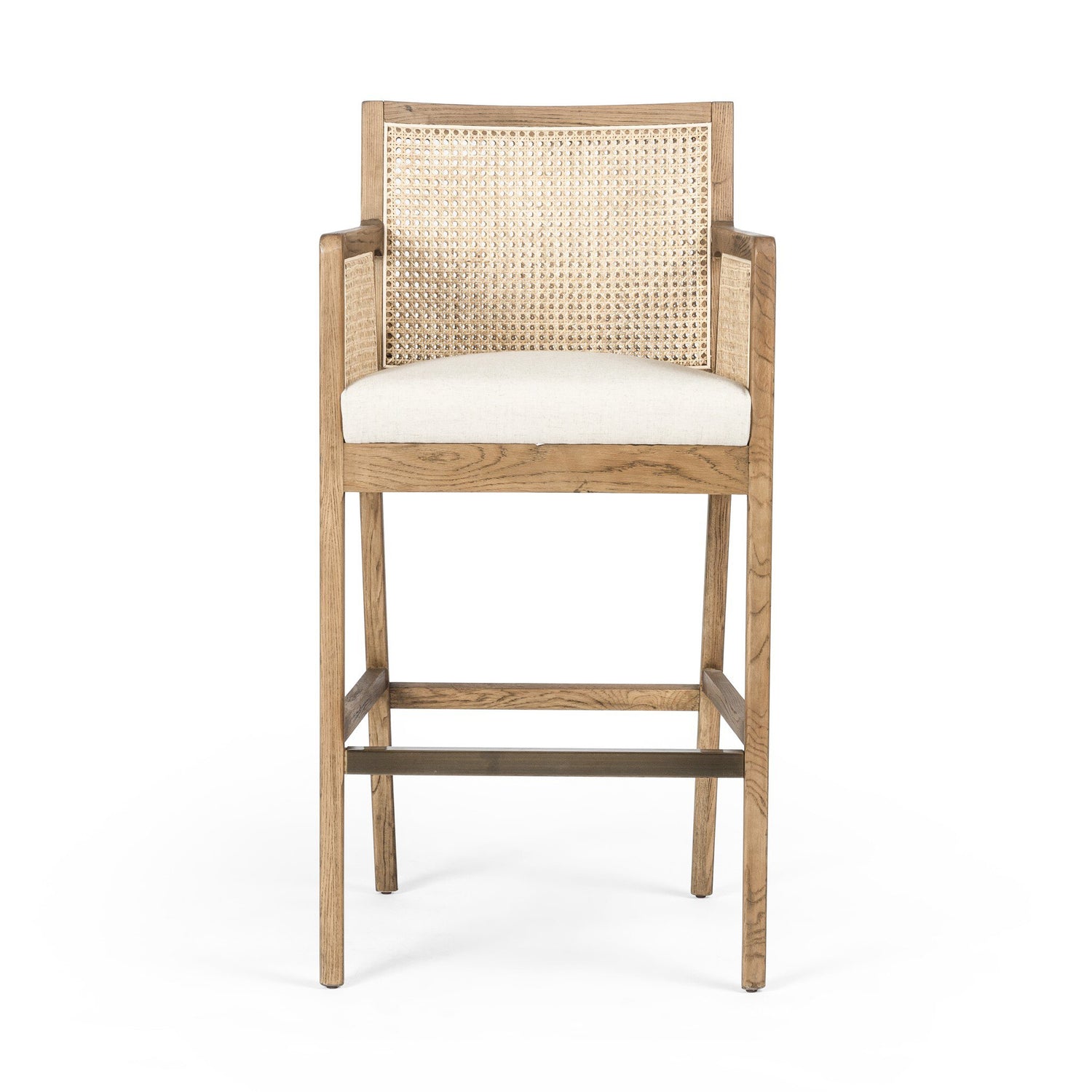 Antonia Cane Bar + Counter Stool in Savile Flax