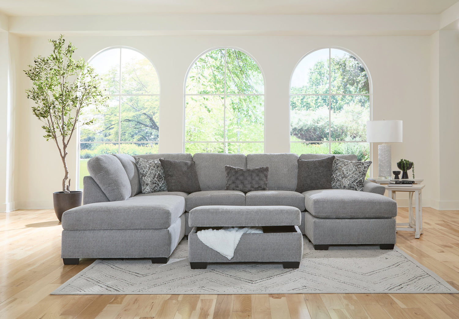1100 Signature Dove Sectional - 1100 Signature Dove Sectional