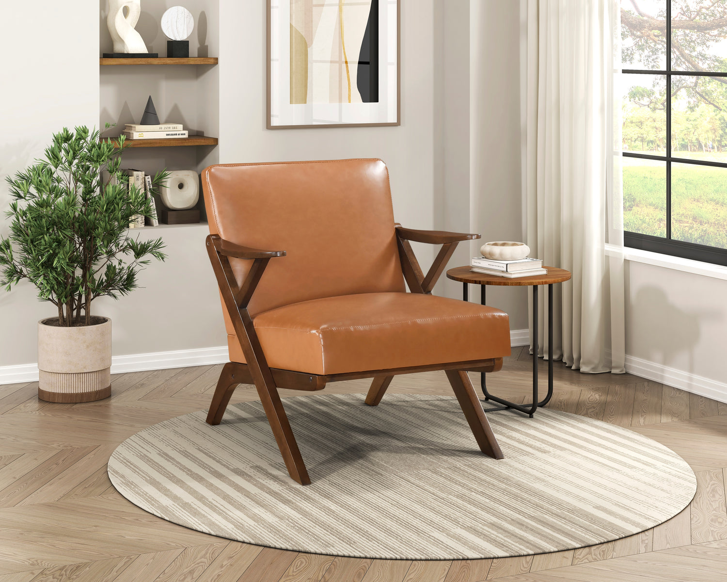 1107BRW-1 Accent Chair - 1107BRW-1