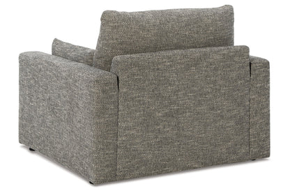 Dramatic Granite Oversized Chair and Ottoman -  Ashley - Luna Furniture
