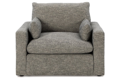 Dramatic Granite Oversized Chair and Ottoman -  Ashley - Luna Furniture