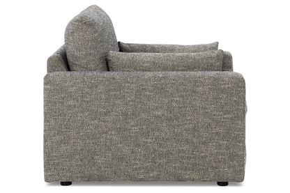 Dramatic Granite Oversized Chair and Ottoman -  Ashley - Luna Furniture