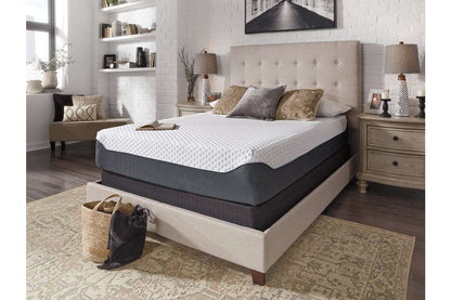12 Inch Chime Elite White/Gray Twin Memory Foam Mattress in a box - M67411 - Bien Home Furniture &amp; Electronics