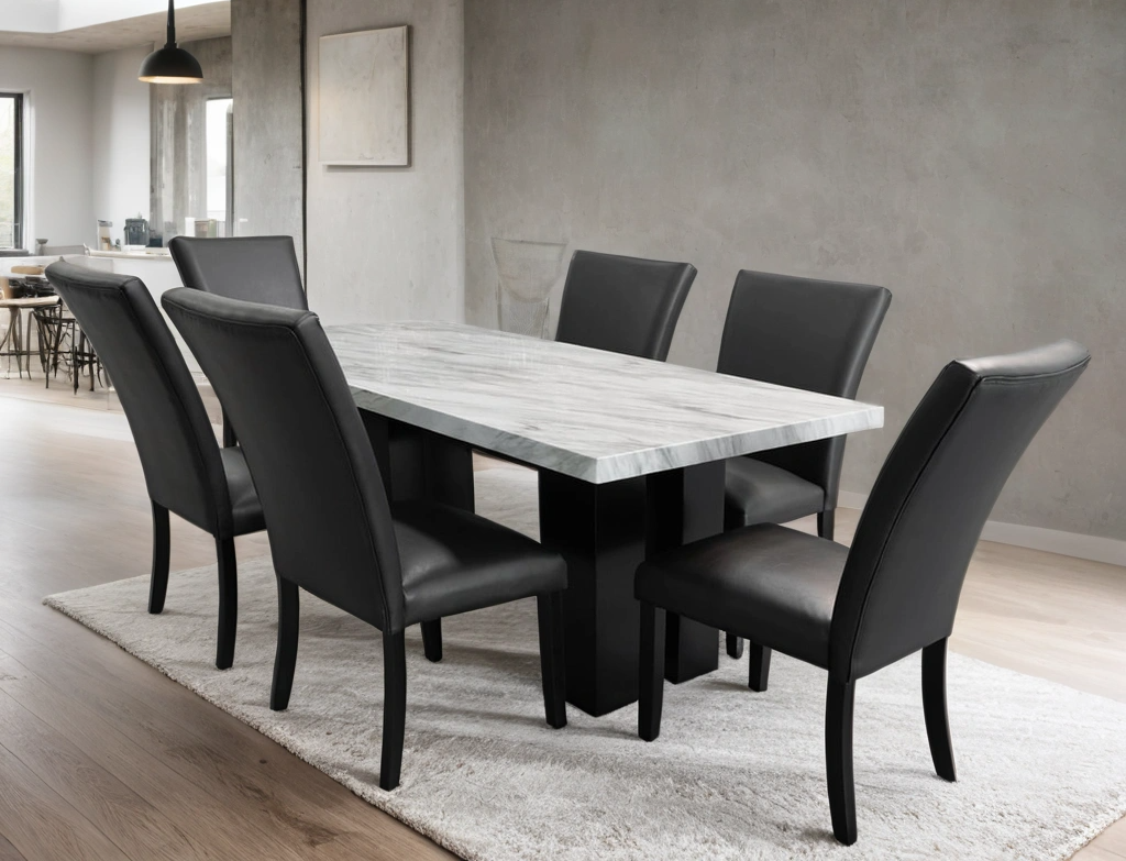 Solna Black 7-Piece Dining Set
