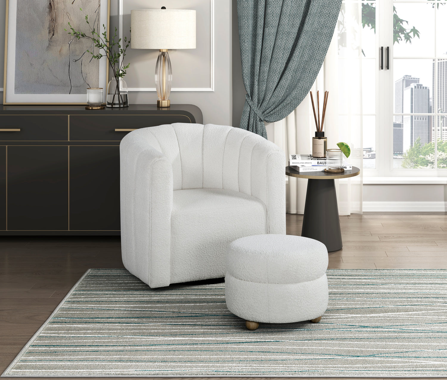 1260WH Swivel Chair with Ottoman - 1260WH