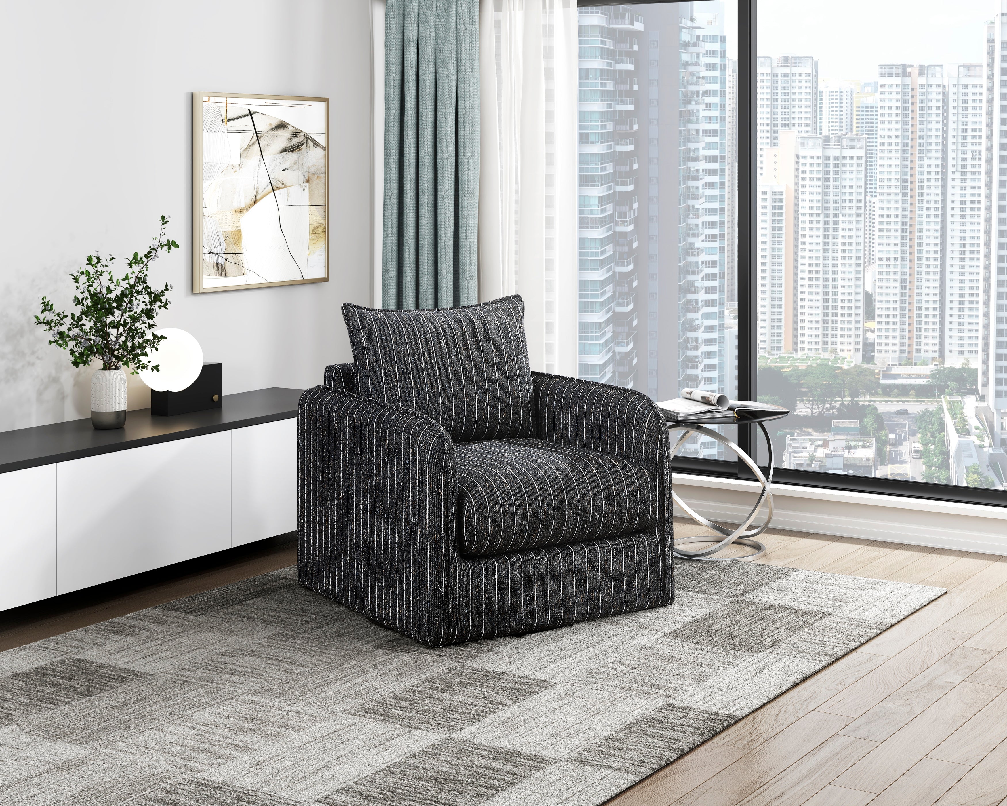 1264BK-1 Swivel Chair - 1264BK-1