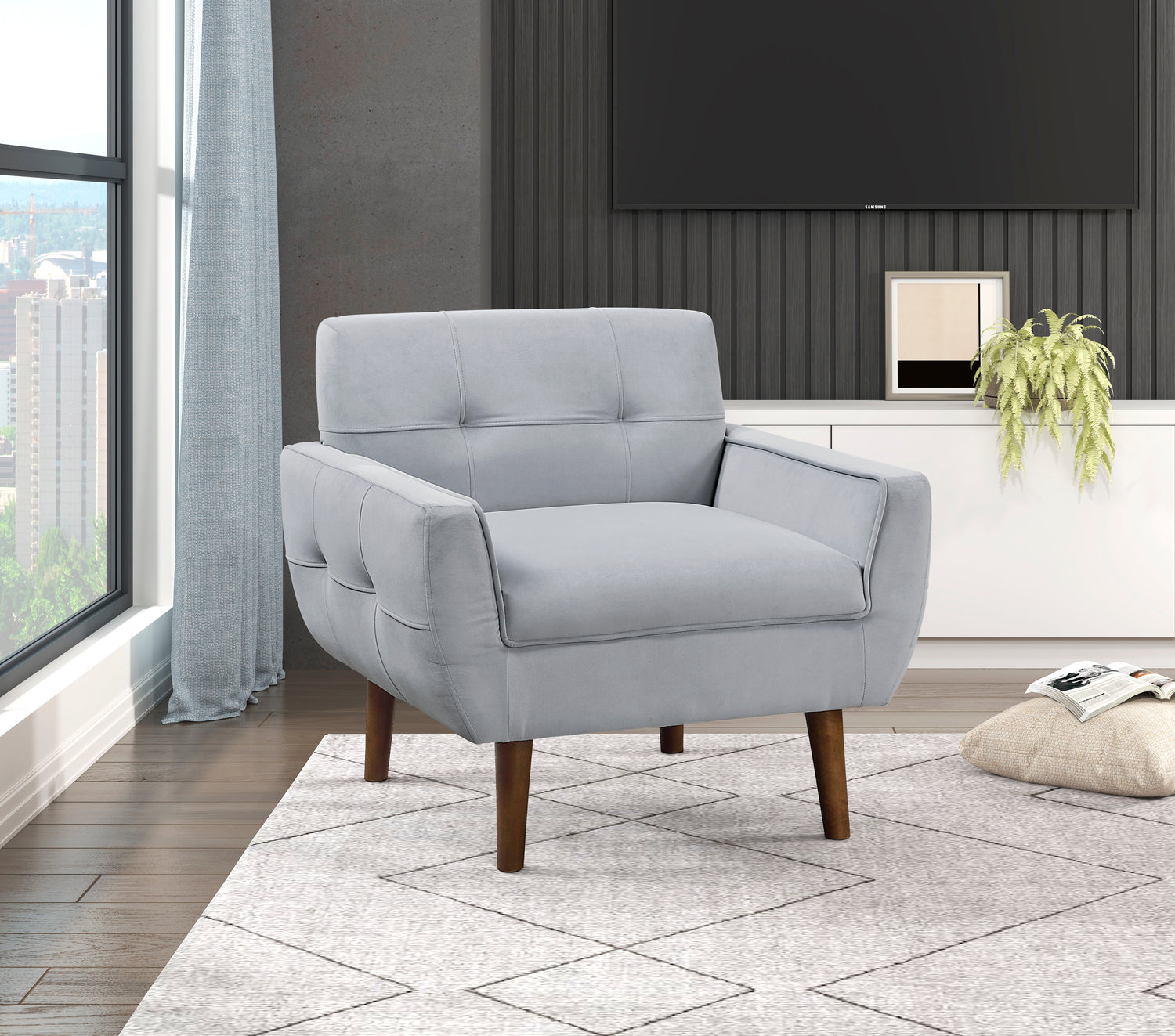 1298GY-1 Accent Chair - 1298GY-1