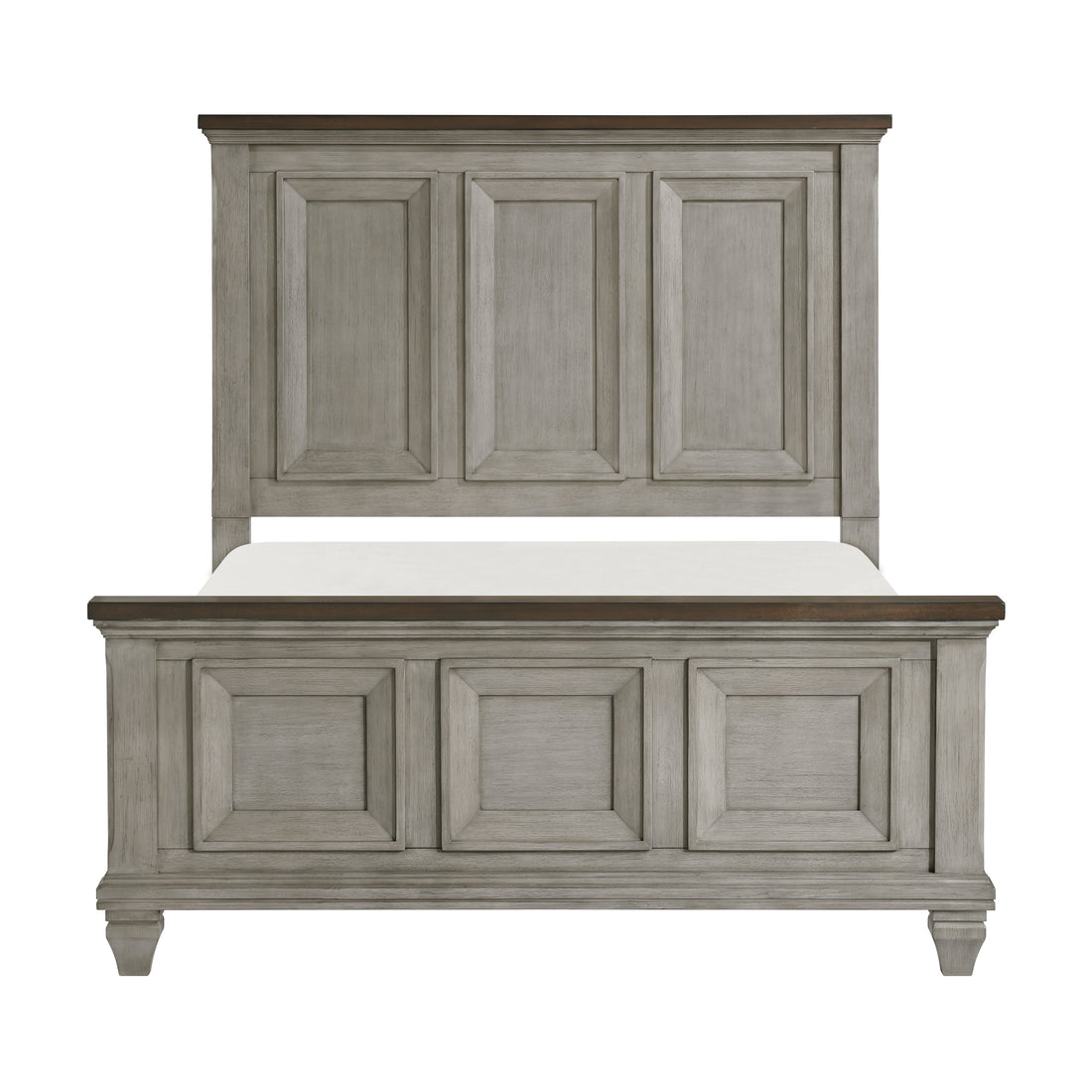 Renton Antique Gray Queen Panel Bed from Homelegance - Luna Furniture