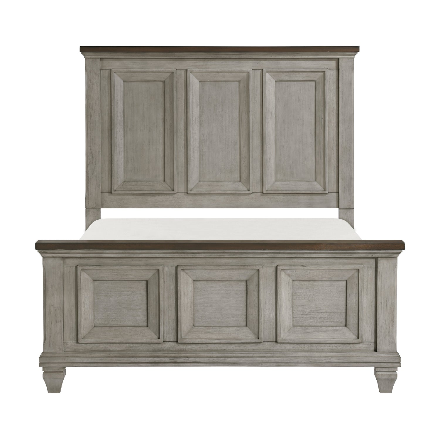 Renton Antique Gray Queen Panel Bed from Homelegance - Luna Furniture