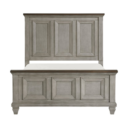 Renton Antique Gray Queen Panel Bed from Homelegance - Luna Furniture