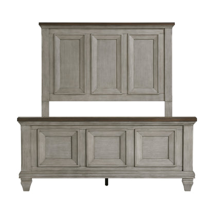 Renton Antique Gray Queen Panel Bed from Homelegance - Luna Furniture