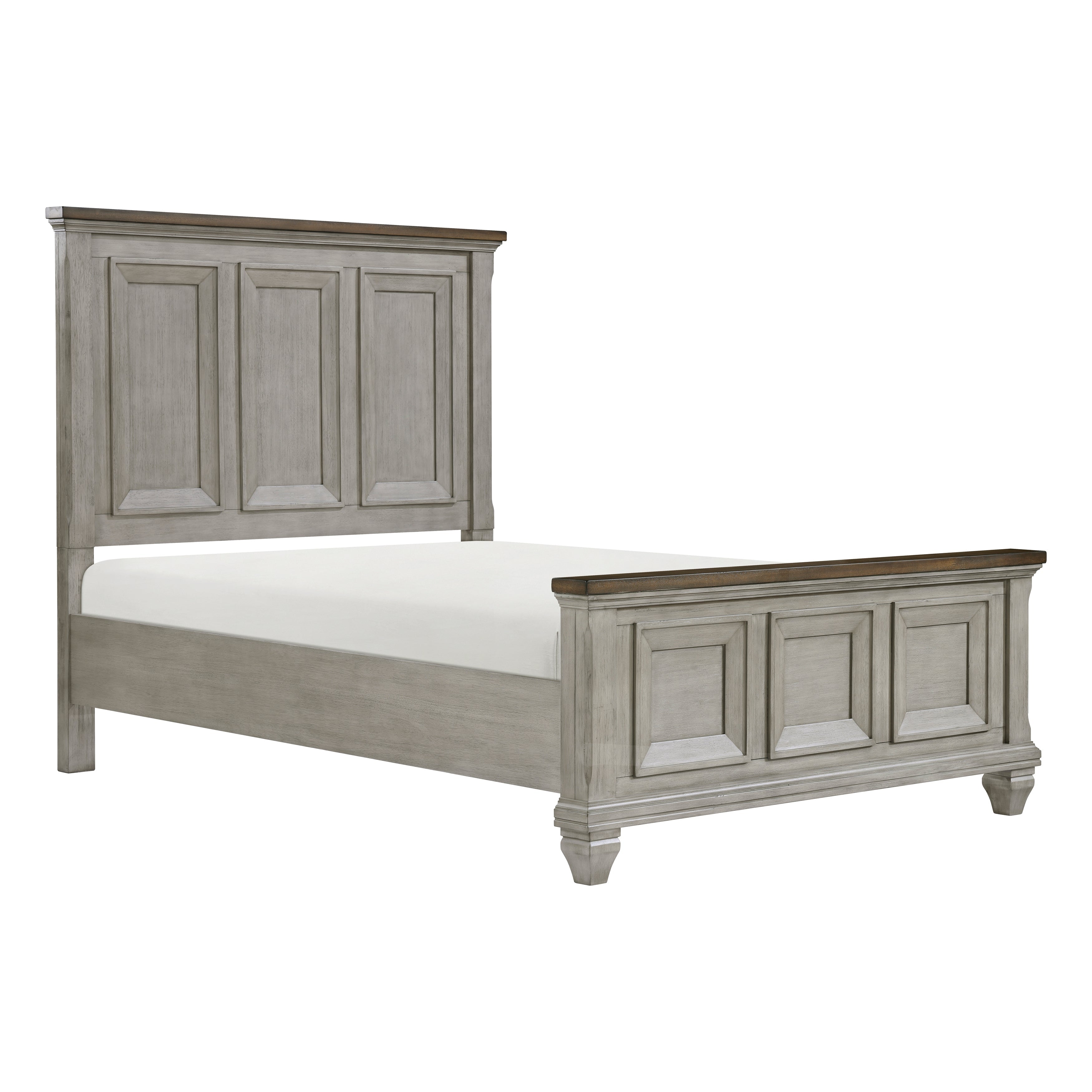 Renton Antique Gray King Panel Bed from Homelegance - Luna Furniture