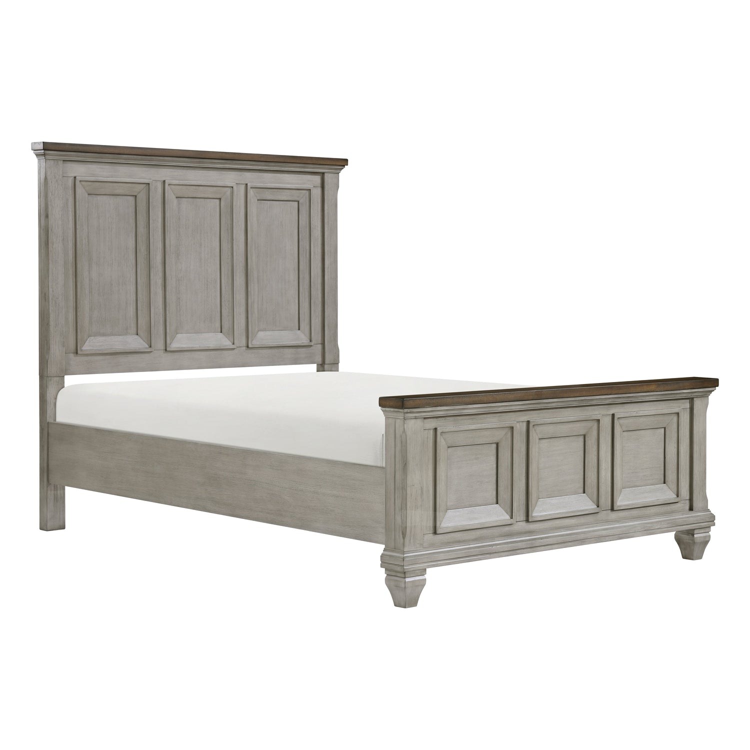 Renton Antique Gray King Panel Bed from Homelegance - Luna Furniture