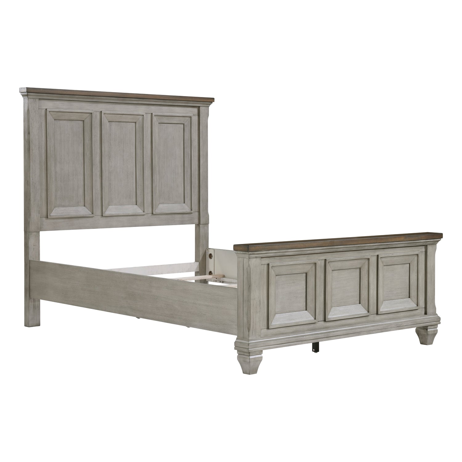 Renton Antique Gray King Panel Bed from Homelegance - Luna Furniture