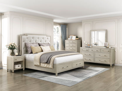 1312-1* (3) Queen Platform Bed with Footboard Storage - 1312-1*