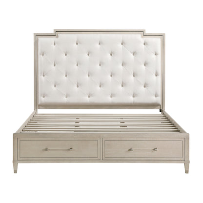 1312-1* (3) Queen Platform Bed with Footboard Storage - 1312-1*
