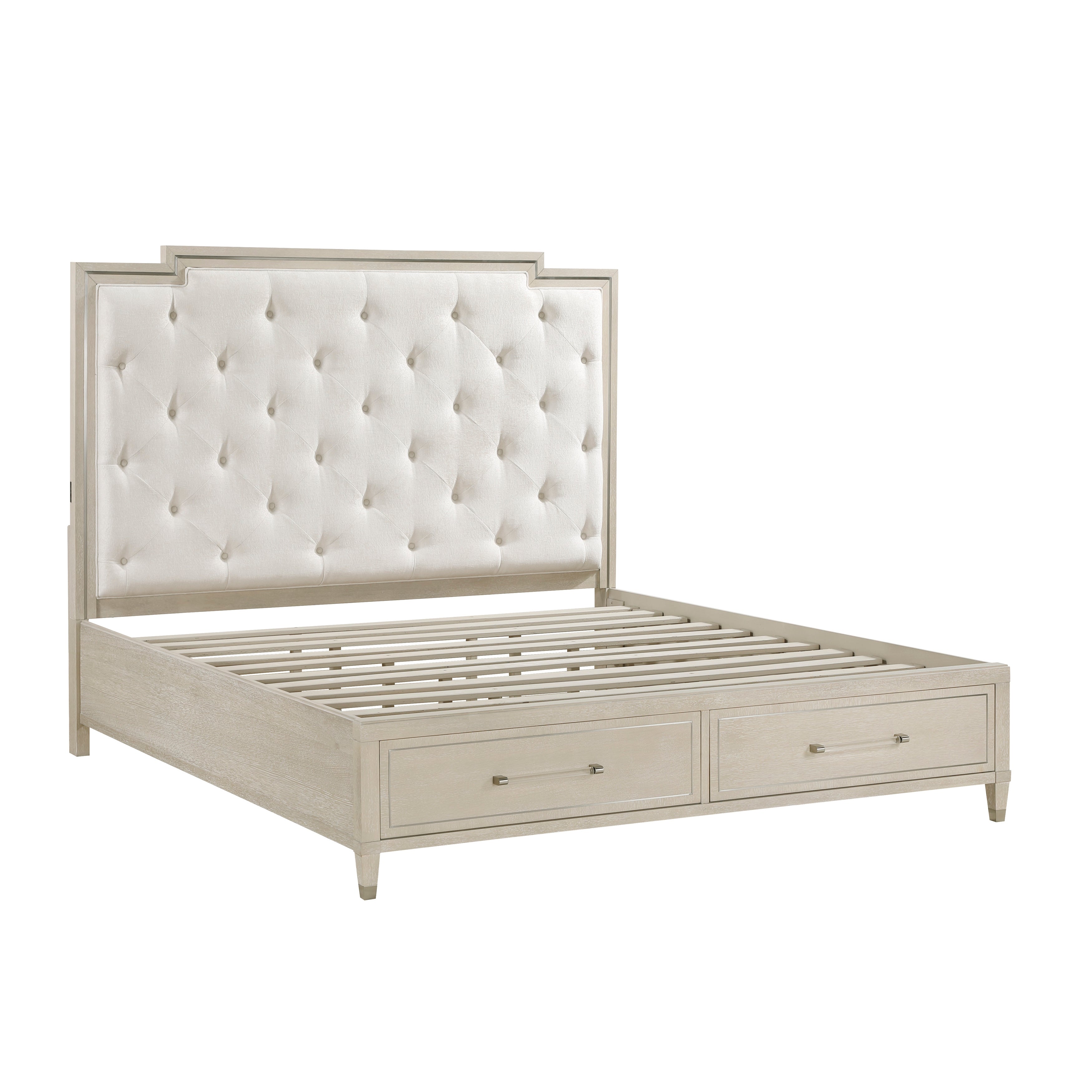 1312-1* (3) Queen Platform Bed with Footboard Storage - 1312-1*