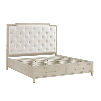 1312-1* (3) Queen Platform Bed with Footboard Storage - 1312-1*