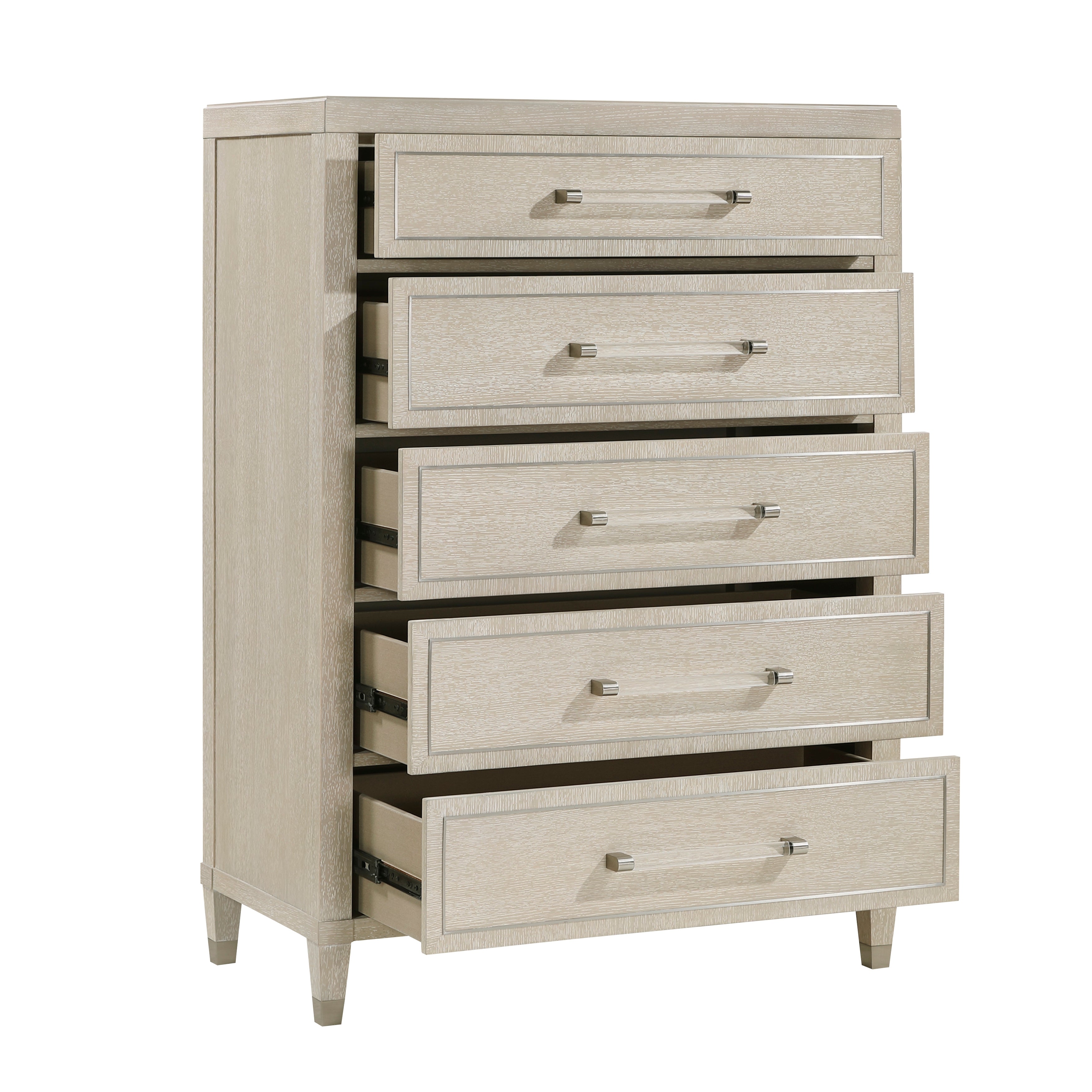 Genoa Light Oak Upholstered Storage Platform Bedroom Set from Homelegance - Luna Furniture