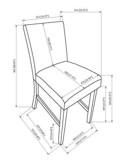 Parkside Dove Dining Chair, Set of 2 from Crown Mark - Luna Furniture