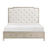 Genoa Light Oak King Upholstered Storage Platform Bed from Homelegance - Luna Furniture