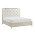 Genoa Light Oak King Upholstered Storage Platform Bed from Homelegance - Luna Furniture
