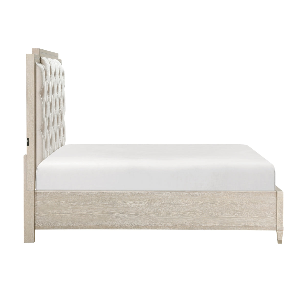Genoa Light Oak Upholstered Storage Platform Bedroom Set from Homelegance - Luna Furniture