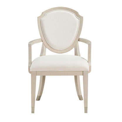 Genoa Light Oak/Ivory Dining Arm Chair, Set of 2 from Homelegance - Luna Furniture