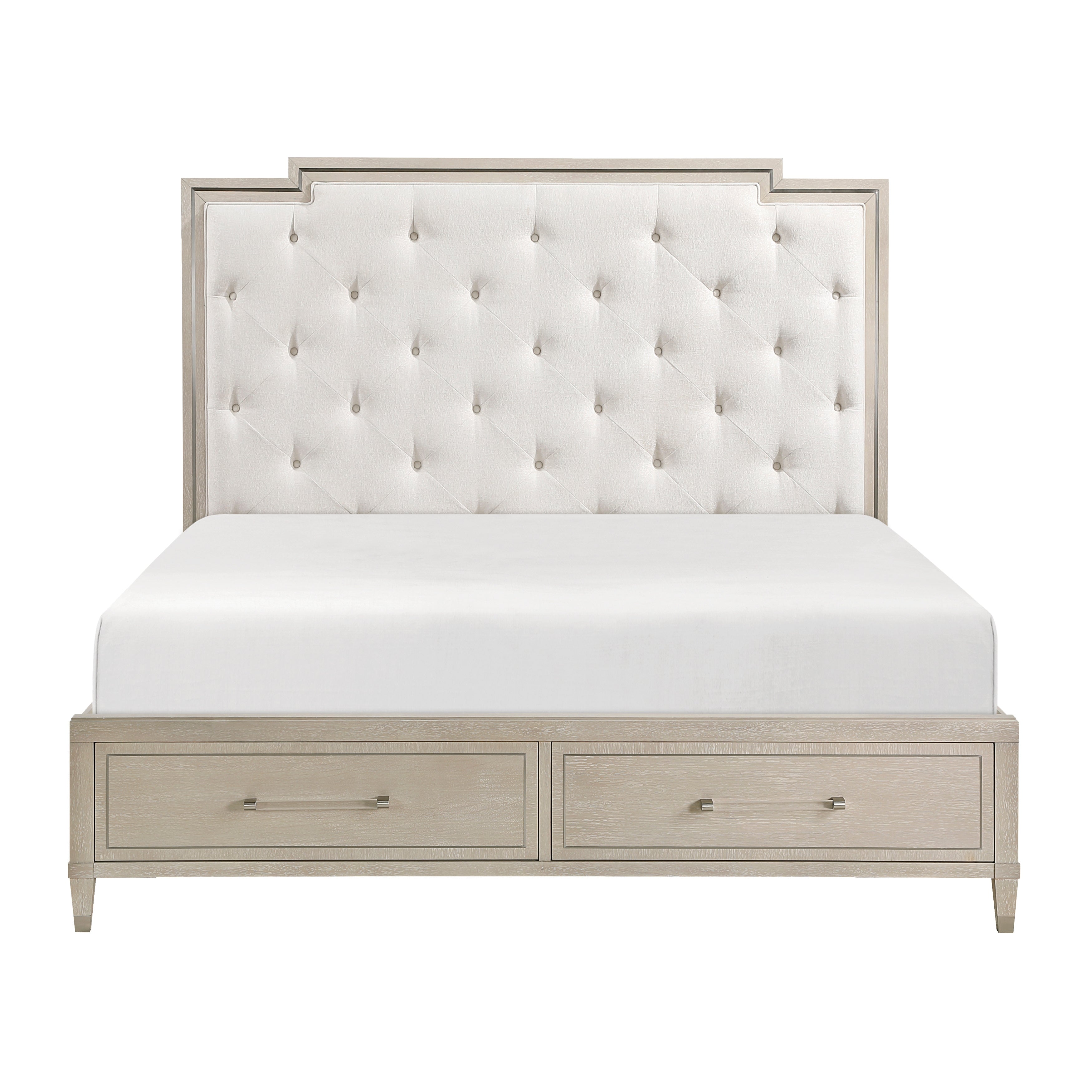 1312K-1EK* (3) Eastern King Platform Bed with Footboard Storage - 1312K-1EK*