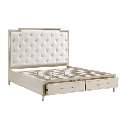 1312K-1EK* (3) Eastern King Platform Bed with Footboard Storage - 1312K-1EK*