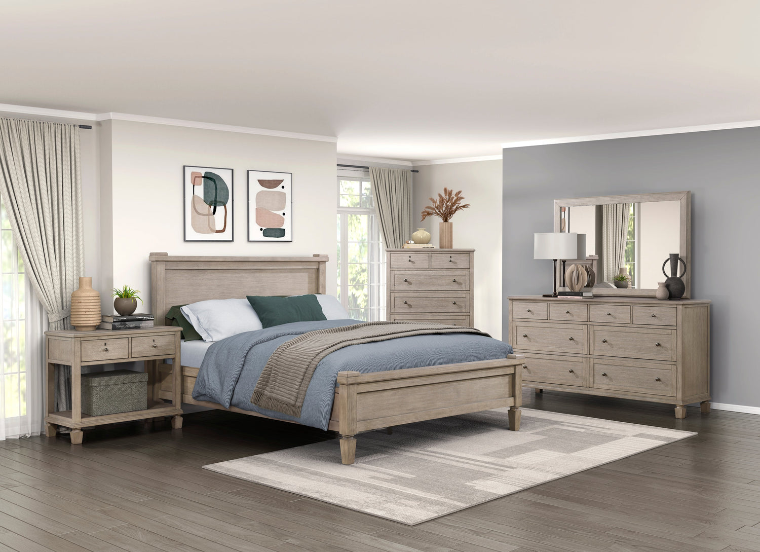 1316-1* (3) Queen Platform Bed - 1316-1*