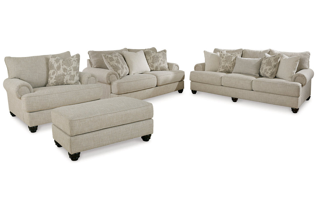 Asanti Fog Sofa, Loveseat, Oversized Chair and Ottoman -  Ashley - Luna Furniture