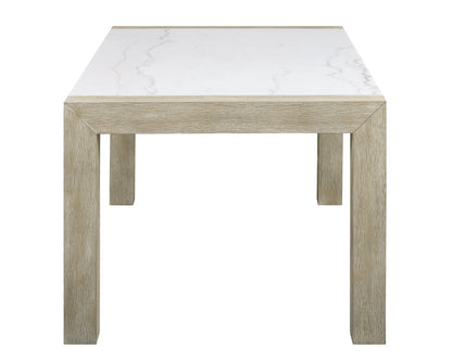 Dune Light Gray Genuine Marble Dining Table from Crown Mark - Luna Furniture