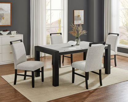Jules Black/Light Gray Side Chair, Set of 2 from Crown Mark - Luna Furniture