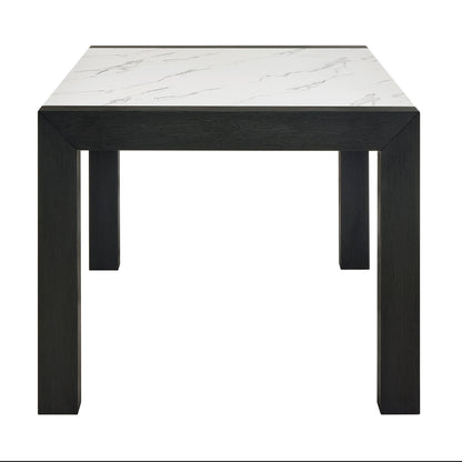 Jules Black/Light Gray Faux Marble Dining Table from Crown Mark - Luna Furniture