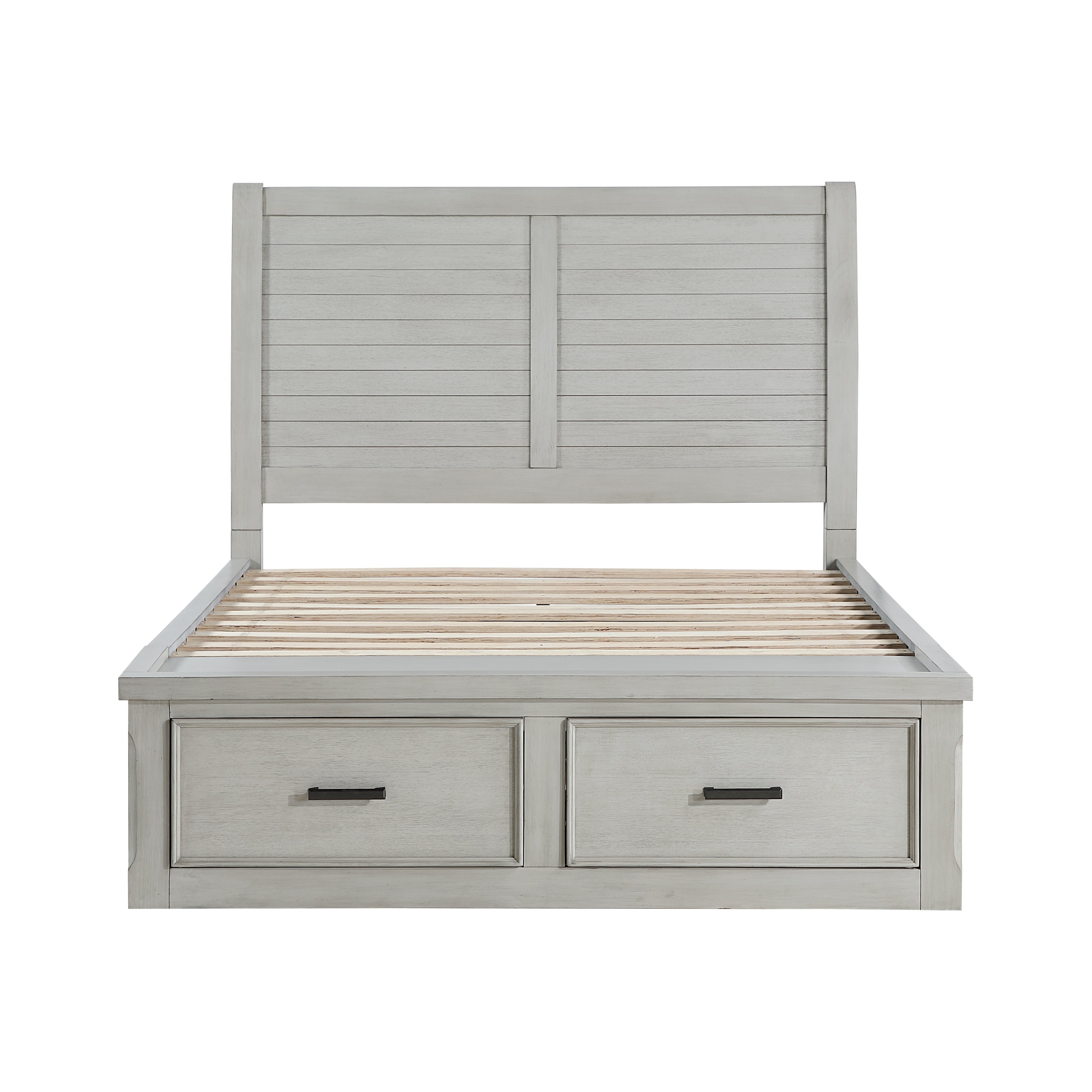 Willowbrook Light Gray Queen Storage Platform Bed from Homelegance - Luna Furniture