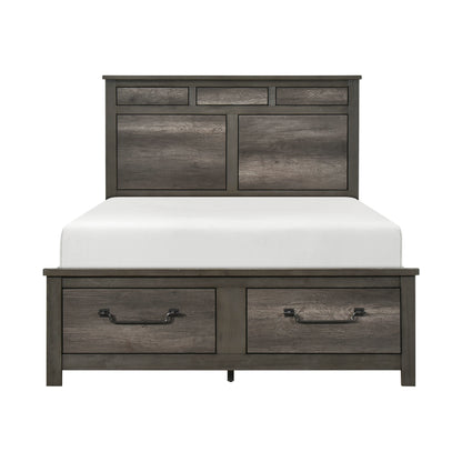 1342-1* (3) QUEEN PLATFORM BED WITH FOOTBOARD STORAGE - 1342-1*