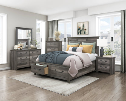 Lenior Gray Queen Storage Platform Bed from Homelegance - Luna Furniture