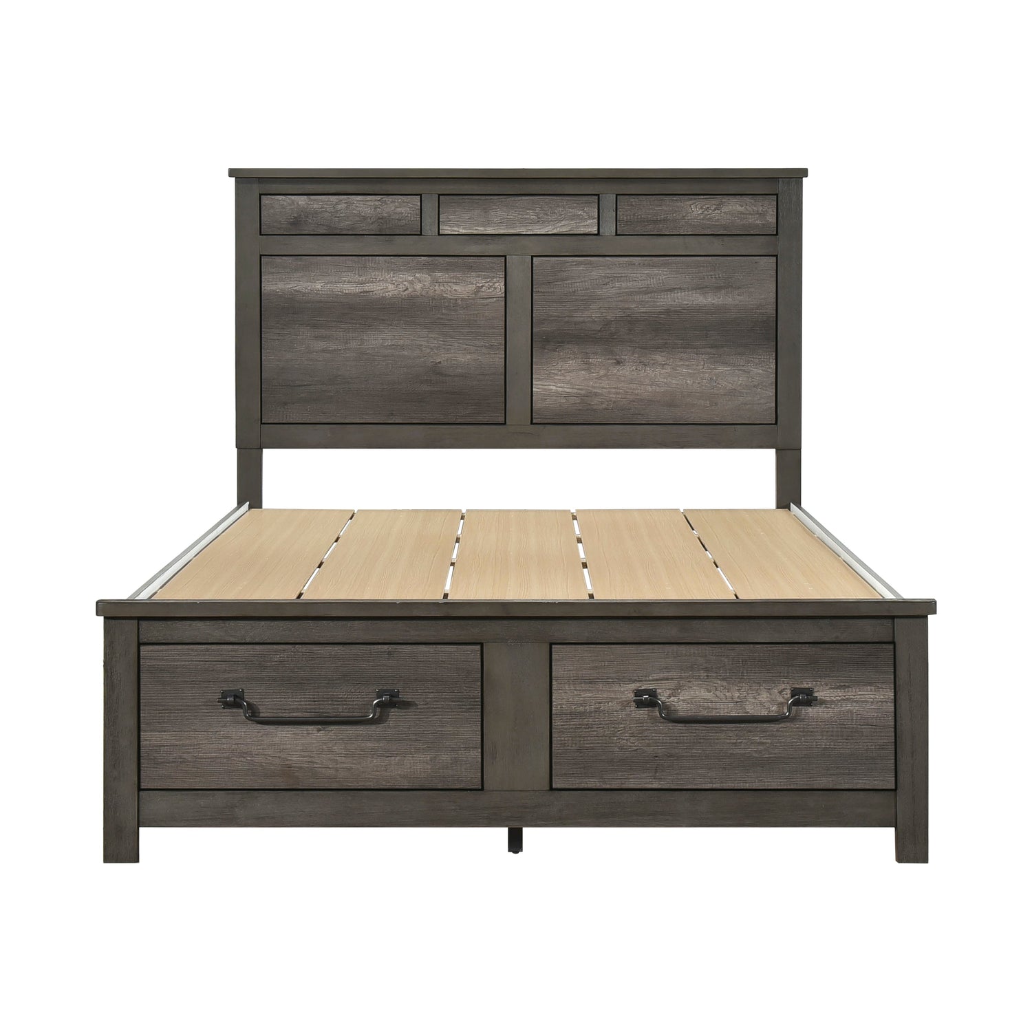 Lenior Gray King Storage Platform Bed from Homelegance - Luna Furniture