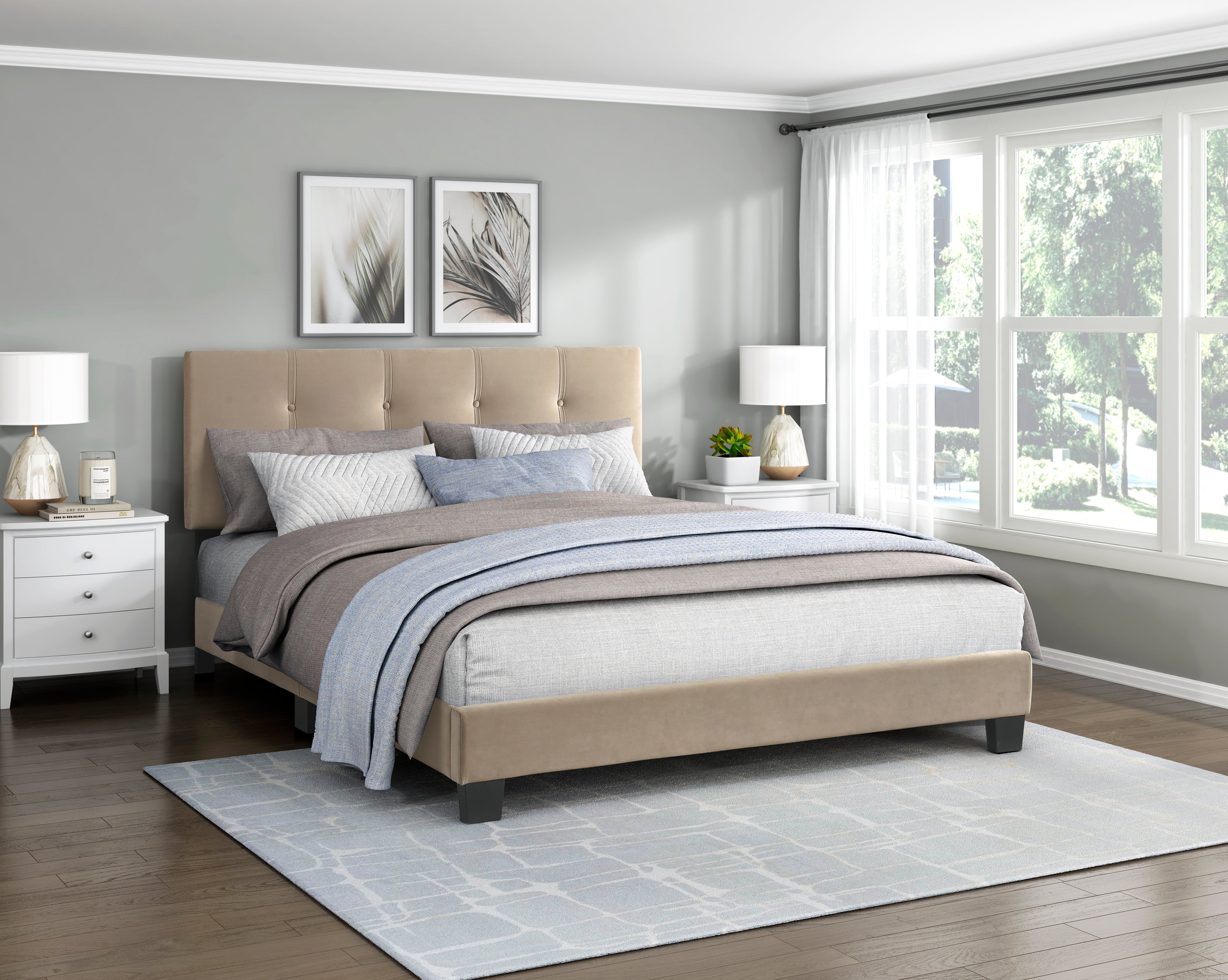 1350BR-1 Queen Platform Bed - 1350BR-1