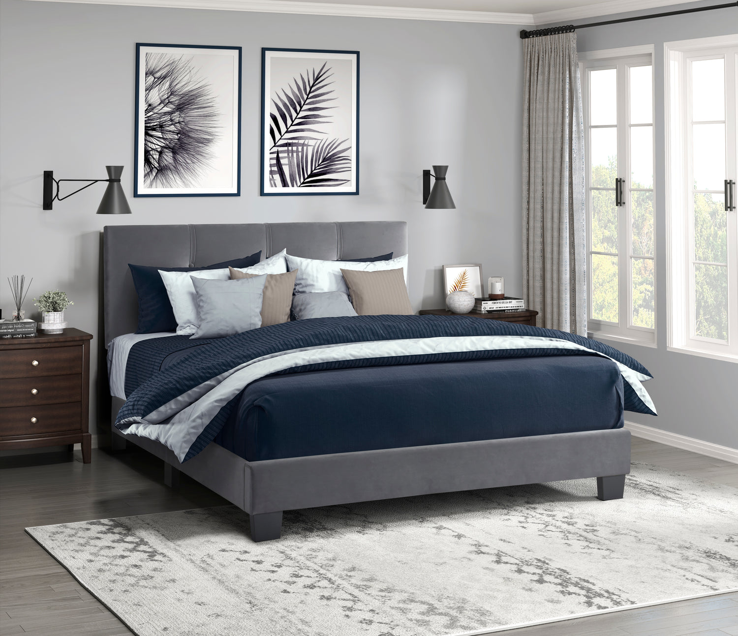 1350DGF-1 Full Platform Bed - 1350DGF-1