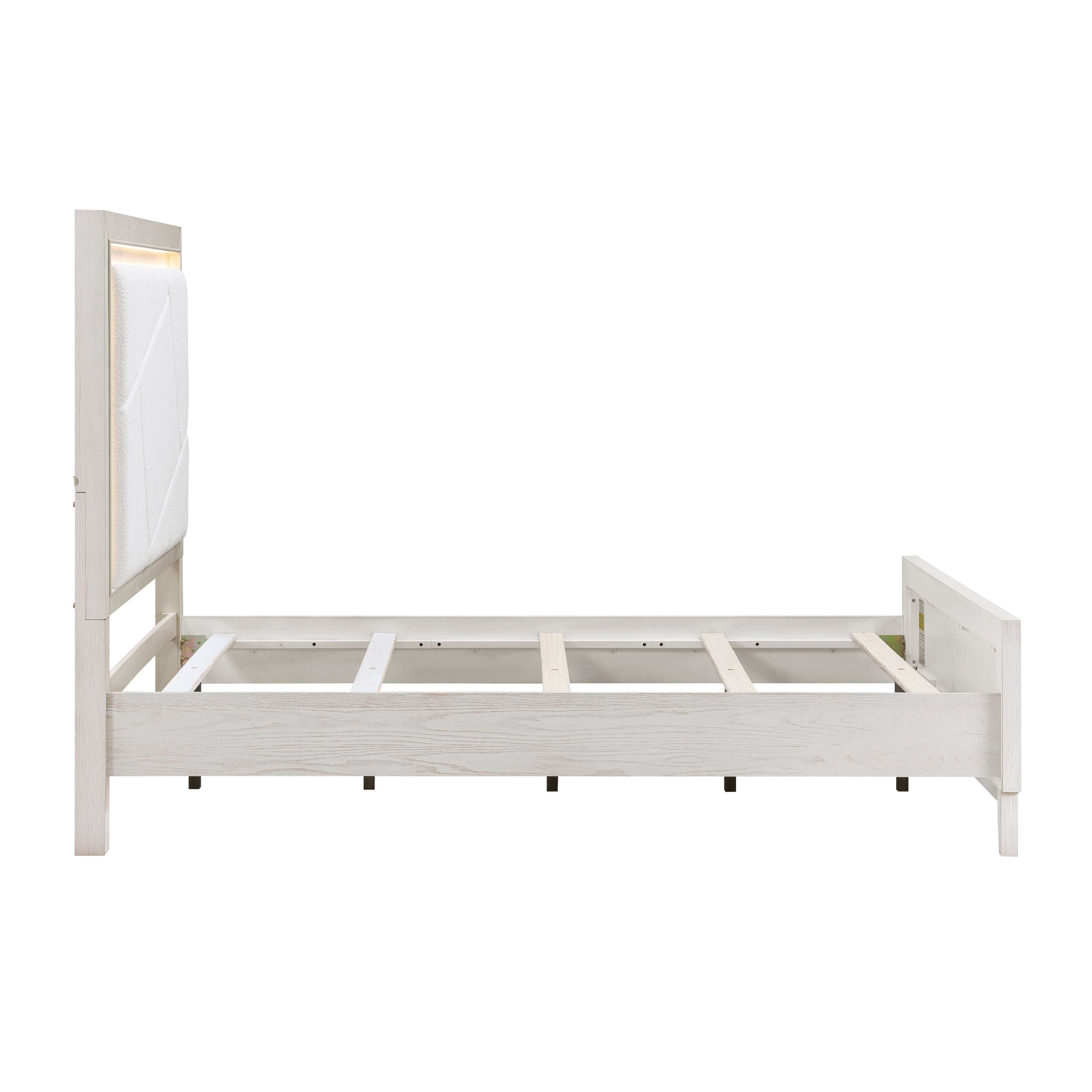 Asteria Antique White Queen Panel Bed from Homelegance - Luna Furniture